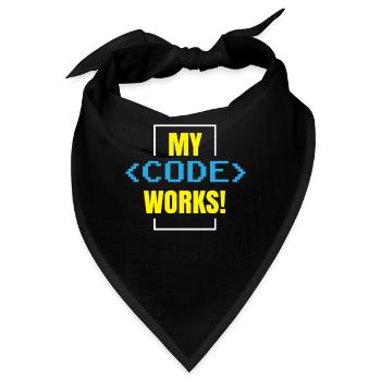 Mein Code Funktioniert Programmieren Coding Coder - Bandana - Schwarz - Vorne