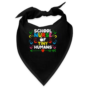 Schulkrankenschwester von Tiny Humans Kindergarten - Bandana - Schwarz - Vorne