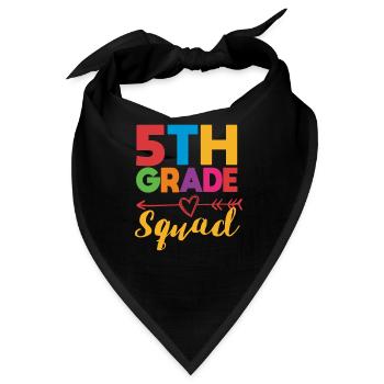 5. Klasse Kader Lehrer Fünfte Schüler Team Zurück - Bandana - Schwarz - Vorne