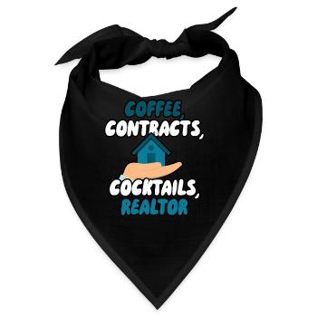 Kaffee Verträge Cocktails Immobilienmakler - Bandana - Schwarz - Vorne