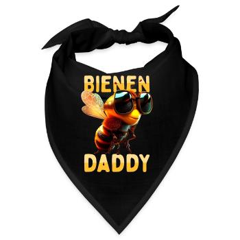 Bienen Daddy Honig Bienenzüchter Papa Vatertag Dad - Bandana - Schwarz - Vorne