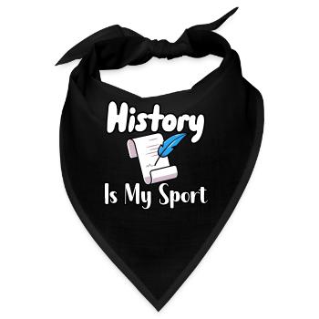 Geschichte ist mein Sport - Bandana - Schwarz - Vorne