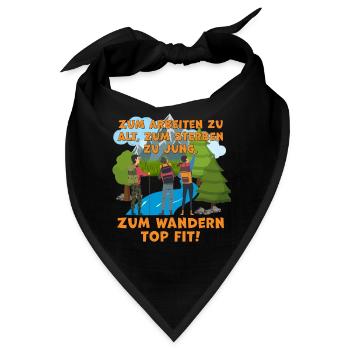 Lustiger Wanderspruch für Naturliebhaber - Bandana - Schwarz - Vorne