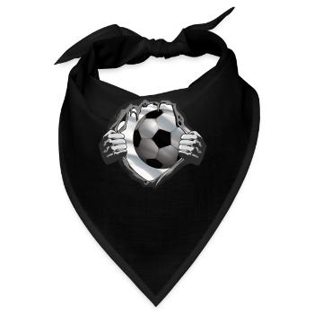 Fußballzubehör Geschenkidee Fußballfan - Bandana - Schwarz - Vorne