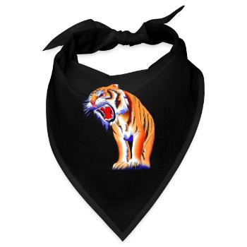 Säbelzahntiger Gefährlich - Bandana - Schwarz - Vorne