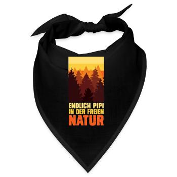 Bergsteiger lustig Peeing outside Naturburschen - Bandana - Schwarz - Vorne