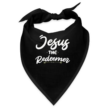 Jesus Der Erlöser Christlicher Glaube An Gott - Bandana - Schwarz - Vorne