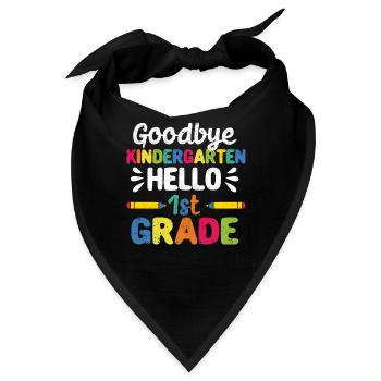 Auf Wiedersehen Kindergarten Hallo erste Klasse - Bandana - Schwarz - Vorne