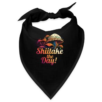 Shiitake Pilz Wald Pilz Shiitake Moral Vegan Umami - Bandana - Schwarz - Vorne