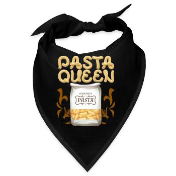 Nudeln, hausgemachte Pasta lustiger Spruch - Bandana - Schwarz - Vorne