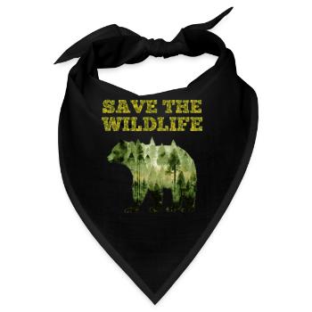 Rette die Erde Umweltschutz Artenschutz Earth Day - Bandana - Schwarz - Vorne