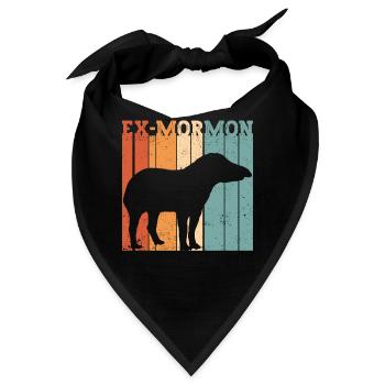 Ex Mormonen Tapir Pferd LDS Retro Exmo - Bandana - Schwarz - Vorne