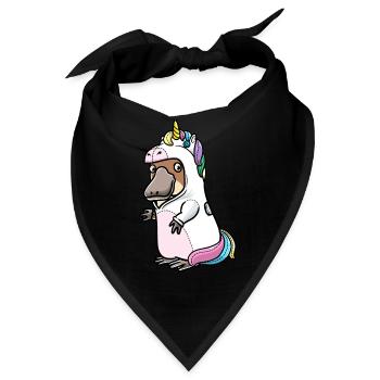 Schnabeltier Im Einhornkostüm Schnabeltiere - Bandana - Schwarz - Vorne
