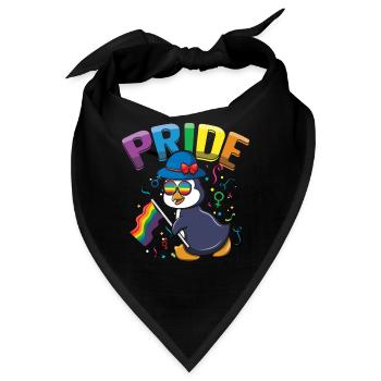 Pinguin-Liebhaber Homosexuell LGBTQ Regenbogen LGBT Pride Monat - Bandana - Schwarz - Vorne