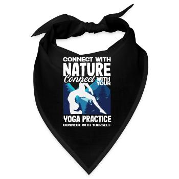 Connect with nature, connect with your yoga - Bandana - Schwarz - Vorne