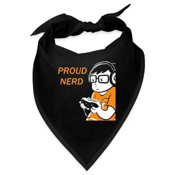 Zocken Streber Nerd - Bandana - Schwarz - Vorne