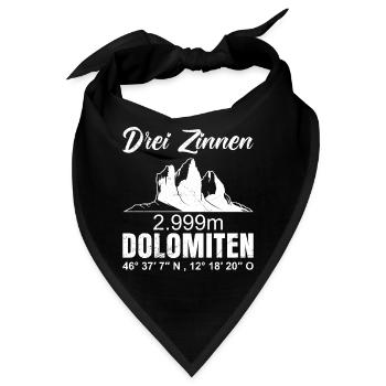 Dolomiten Bergsteiger und Wanderer Bergfan - Bandana - Schwarz - Vorne