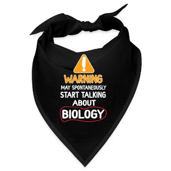 Biologie Lehrer Motiv Naturwissenschaft - Bandana - Schwarz - Vorne