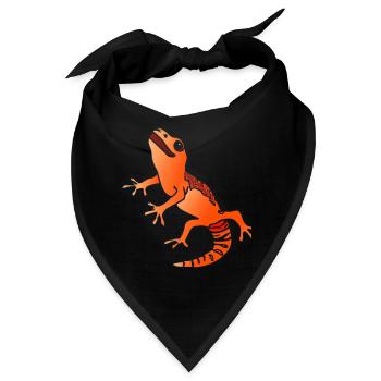 Salamander Gecko Eidechse - Bandana - Schwarz - Vorne