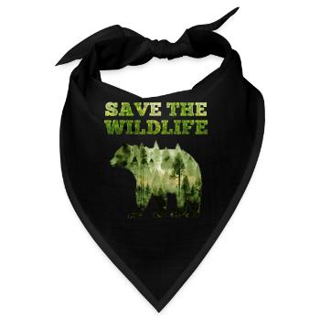 Rette die Erde Umweltschutz Artenschutz Earth Day - Bandana - Schwarz - Vorne