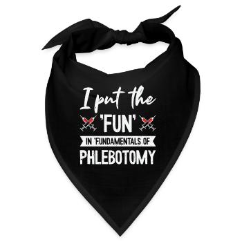 Phlebotomist Phlebotomie Krankenschwester Tech - Bandana - Schwarz - Vorne