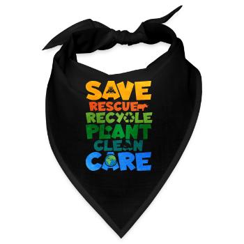 Recycling - Bandana - Schwarz - Vorne