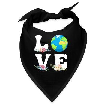 Save the Earth LOVE Mission Erde Umweltschutz - Bandana - Schwarz - Vorne