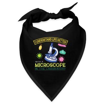 Biologie Lehrer Motiv Naturwissenschaft - Bandana - Schwarz - Vorne
