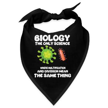 Biologie Lehrer Motiv Naturwissenschaft - Bandana - Schwarz - Vorne