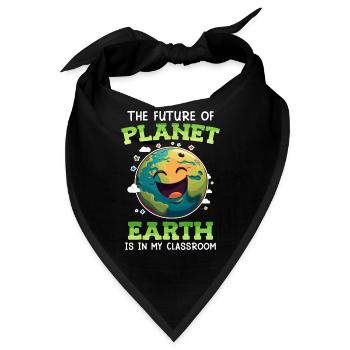 Rette die Erde Umweltliebe Umweltbewusste Kinder - Bandana - Schwarz - Vorne