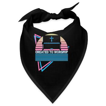Klavier Keyboard Klavier Retro - Bandana - Schwarz - Vorne
