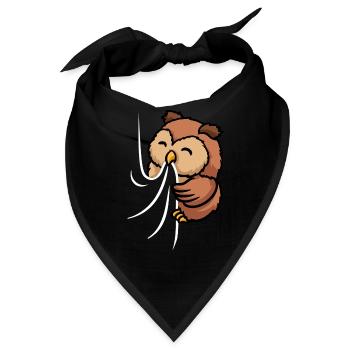 Cute Owl Cloth Biting Sucking Owl - Bandana - Schwarz - Vorne