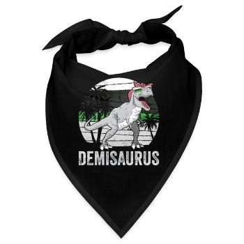 Demiromantische Stolz Flagge Dinosaurier Trex LGBT - Bandana - Schwarz - Vorne