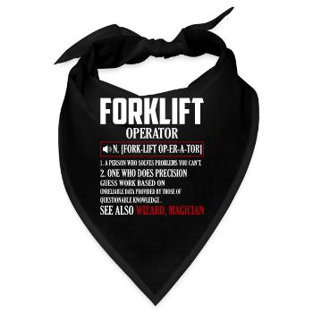 Forklift Operator Noun Driver Forklifter Operator - Bandana - Schwarz - Vorne