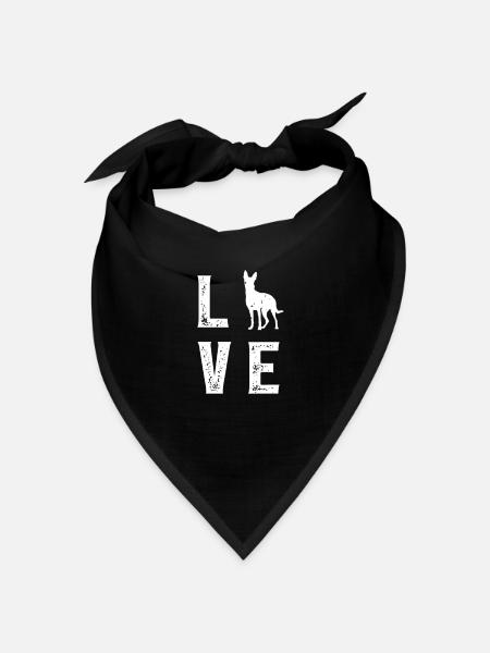 Podenco Love - Bandana - Schwarz - Vorne