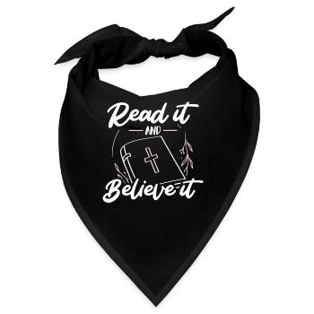 Lies Es Und Glaube Es Christliche Bibel Glaube - Bandana - Schwarz - Vorne