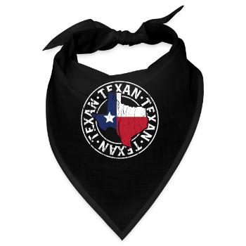 Texaner Sprüche Texas Stolz Texanisch - Bandana - Schwarz - Vorne