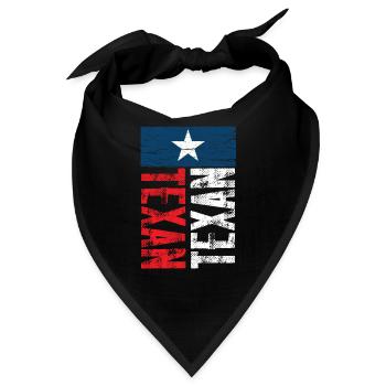 Texaner Sprüche Texas Texanisch Stolz - Bandana - Schwarz - Vorne