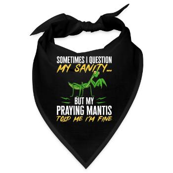 Gottesanbeterin Insektensammler Entomologe - Bandana - Schwarz - Vorne