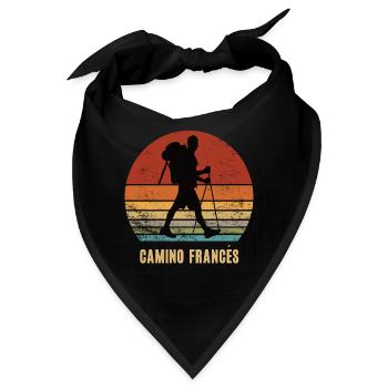 Camino Francés Jakobsweg Pilgern Pilger Reise - Bandana - Schwarz - Vorne