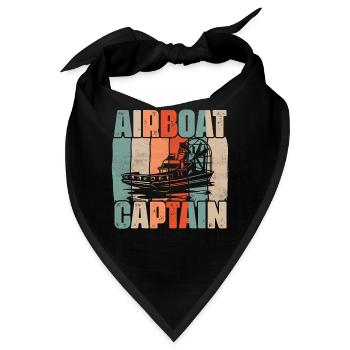 Airboat Captain Propeller Swamp Air Boat Hydroplan - Bandana - Schwarz - Vorne