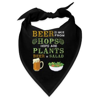 Feiern Bier Party Spruch I Biertrinken - Bandana - Schwarz - Vorne
