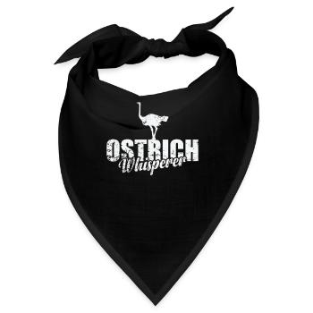 Ostrich Whisperer Laufvogel Strauß Umwelt - Bandana - Schwarz - Vorne