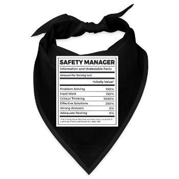 Beauftragter für Arbeitssicherheit Manager - Bandana - Schwarz - Vorne