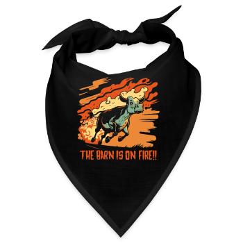 Speedrun, Bauernhof Kuh, der Stall brennt - Bandana - Schwarz - Vorne