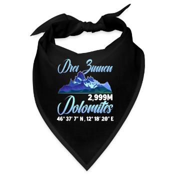 Drei Zinnen Dolomiten Kletterer - Bandana - Schwarz - Vorne