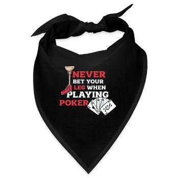 Ein Bein Witz Humor Geschenk - Bandana - Schwarz - Vorne