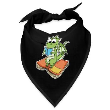 Bücher Drache Drachen - Bandana - Schwarz - Vorne