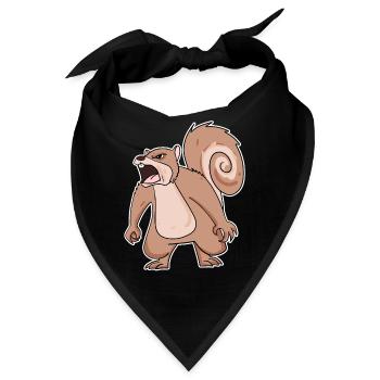 wütendes Eichhörnchen - Bandana - Schwarz - Vorne