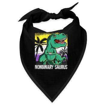 Pride LGBTQ Nonbinary Saurus Kostüm Pride Month - Bandana - Schwarz - Vorne